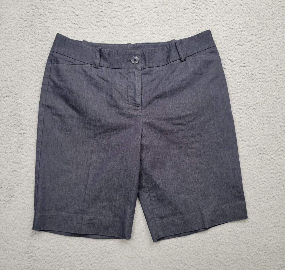 Talbots Shorts Womens Petite 4P Black Belted Bermuda 29x9*